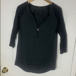 lululemon athletica Charcoal & Black Quarter-Zip Raglan Pullover #3
